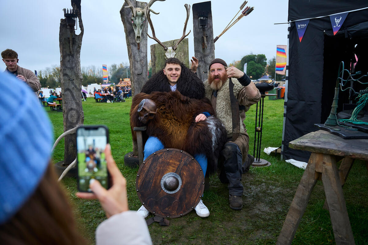 Visitors enjoying Puca Festival, Meath
