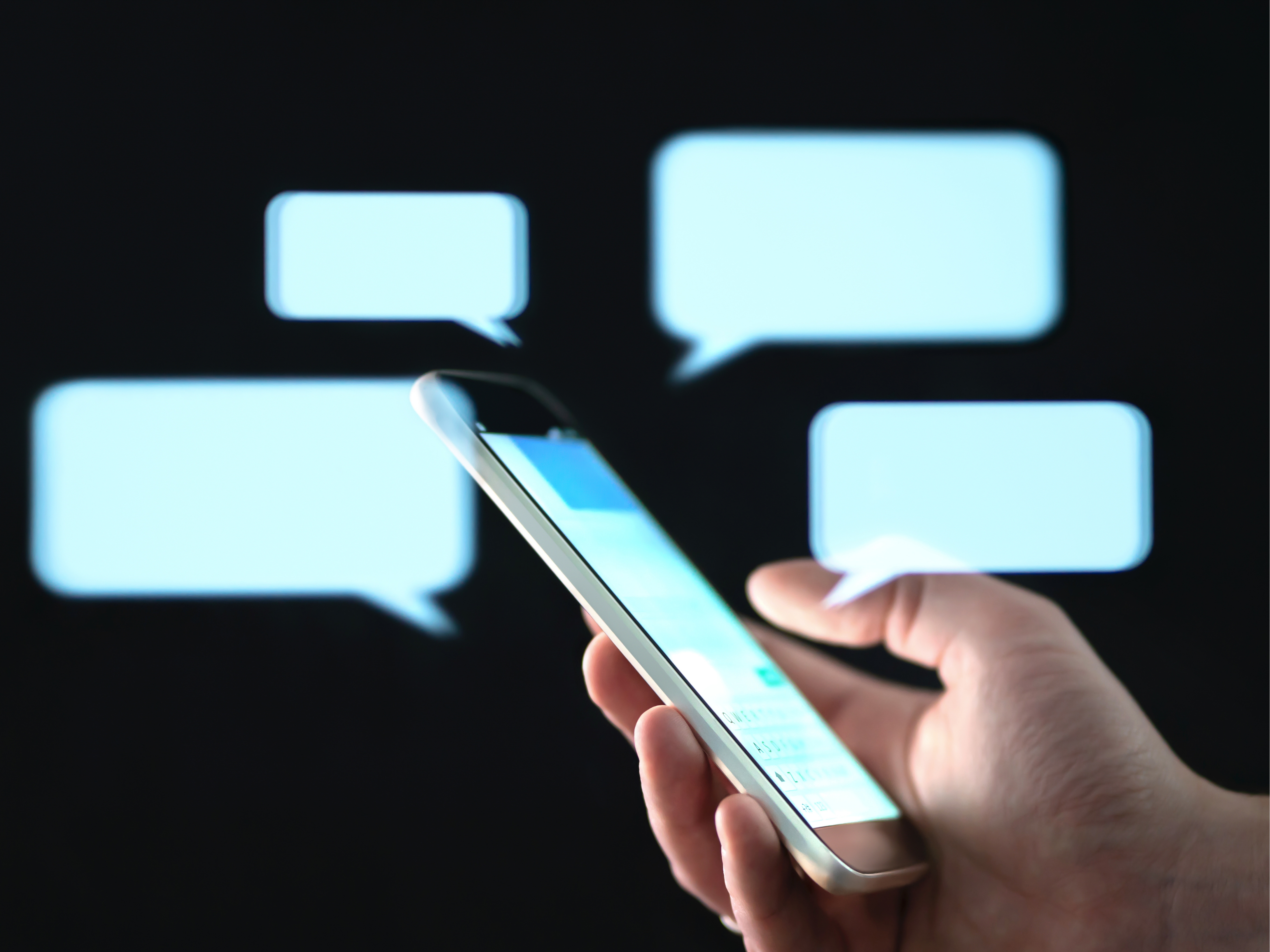 person replying to messages