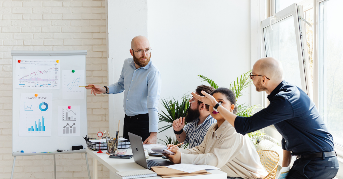 professionals in a marketing meeting